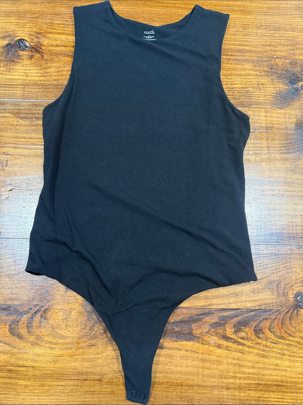 nuuds Black Sleeveless Stretch Bodysuit